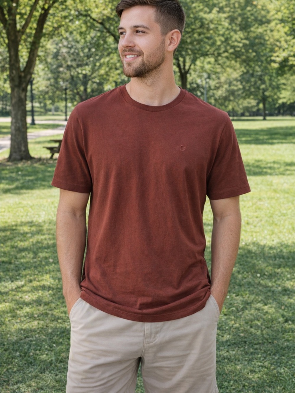 American Eagle Super Soft Tee Shirt L Standard Fit Maroon NWOT